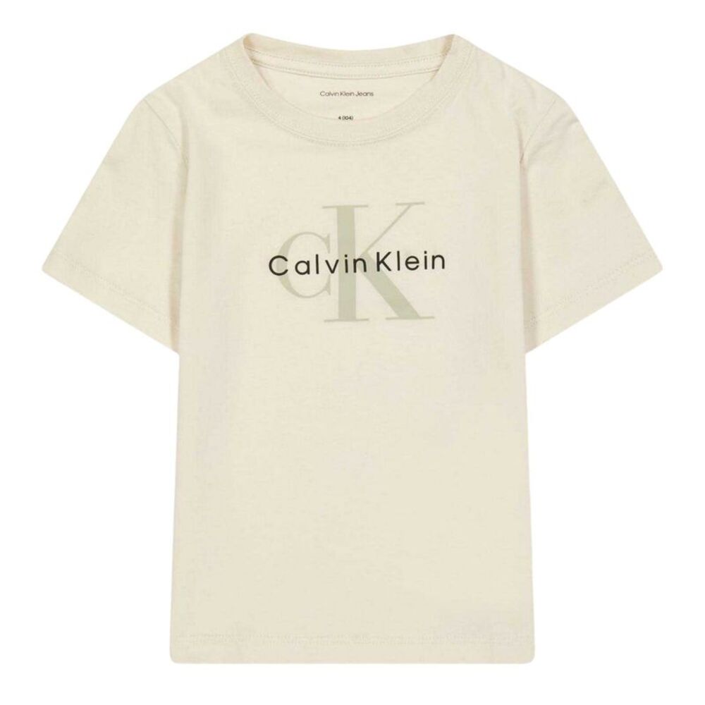 Calvin Klein Childrens/Kids Monogram Short-Sleeved T-Shirt / Whitecap Grey